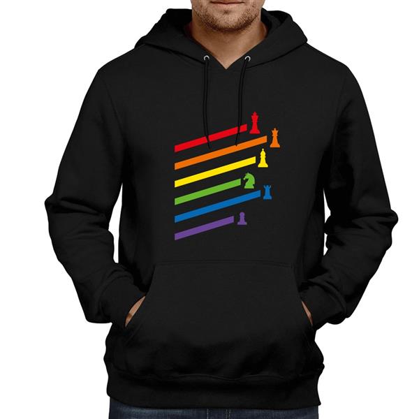 Renkli tasarım siyah sweatshirt