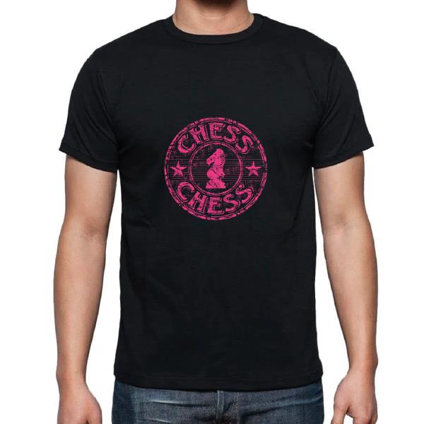 Satranç Tasarım Pembe Neon T-Shirt