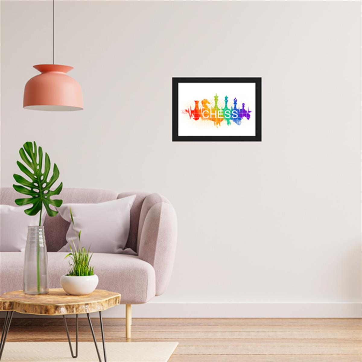 Satranç Tablo Chess Yazı Siyah Çerçeve
