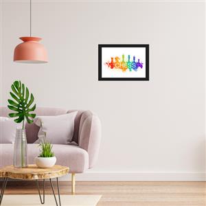 Satranç Tablo Chess Yazı Siyah Çerçeve