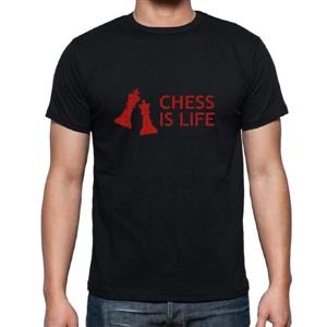 Kırmızı Chess is Life Tişört