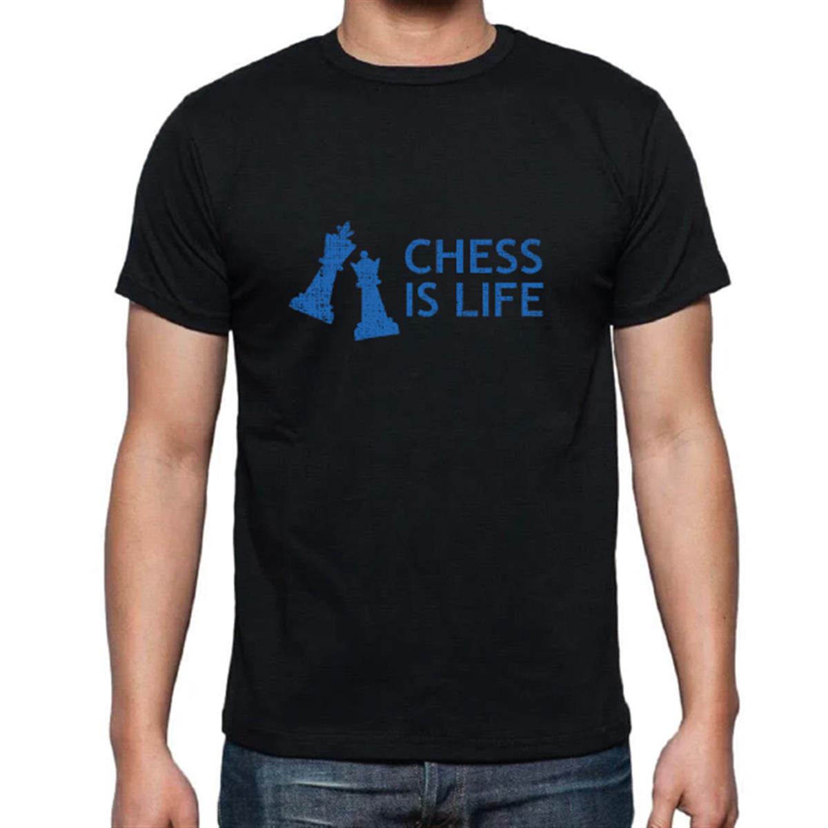Mavi Chess is Life Tişört