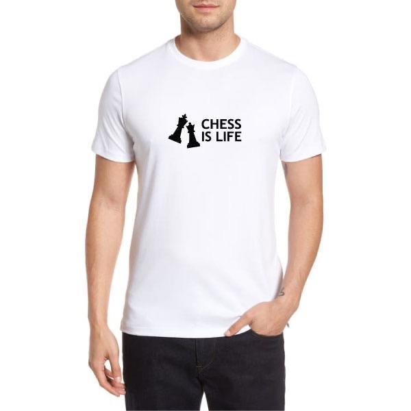 Beyaz Chess is Life Tshirt