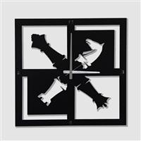 Chess Gift Satranç Tasarım Ahşap Duvar Saati Kare