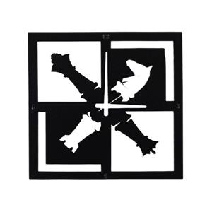 Chess Gift Satranç Tasarım Ahşap Duvar Saati Kare