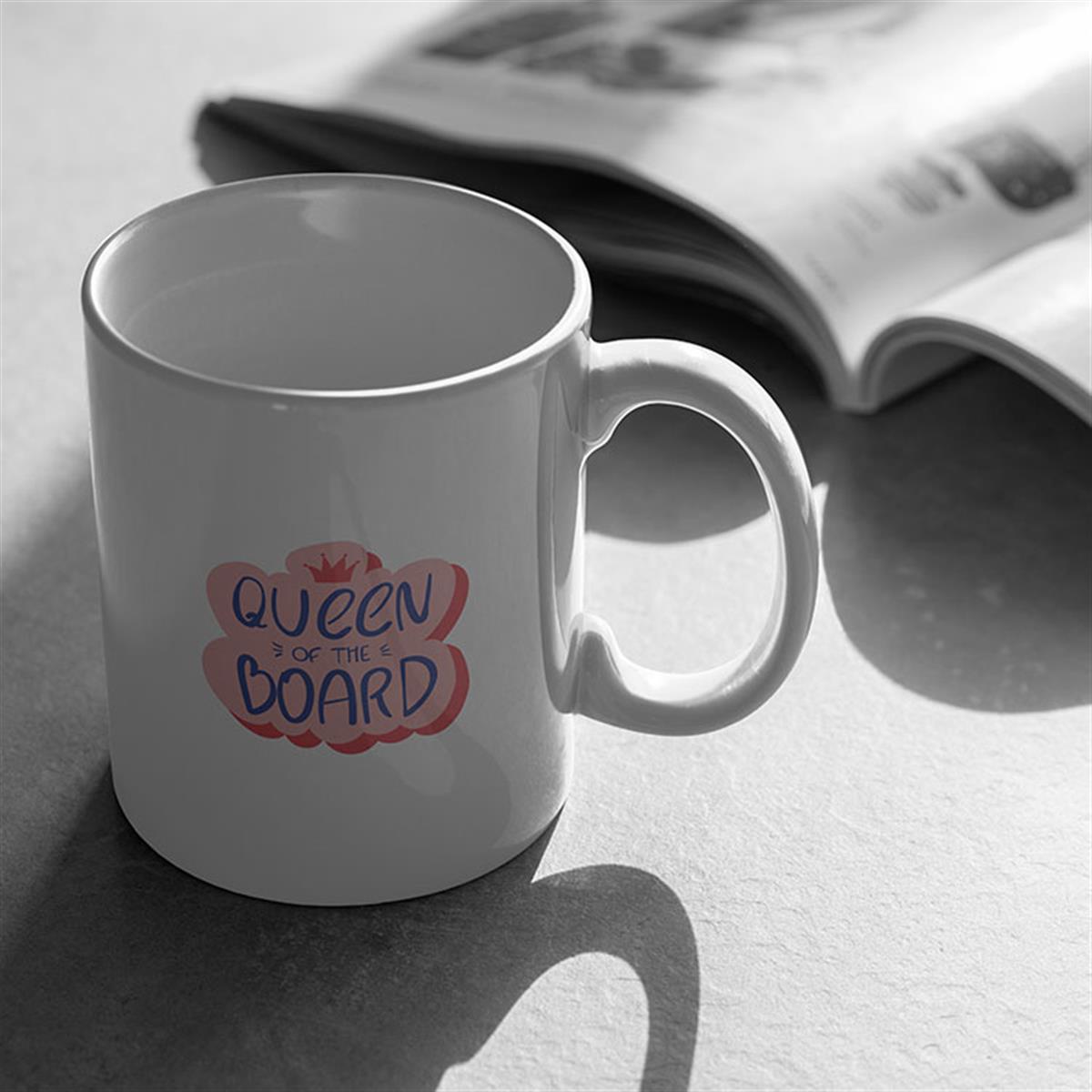 Chess Gift Porselen Kupa Queen of The Board